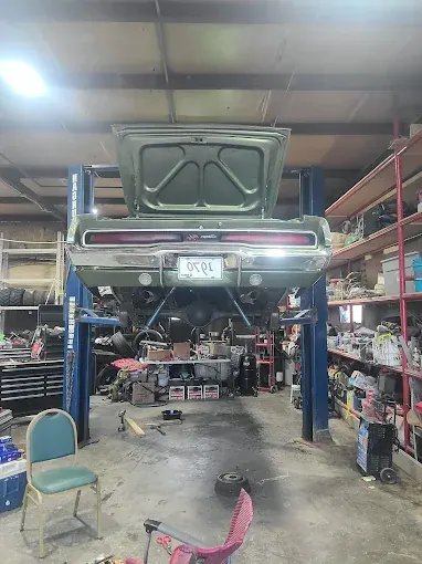 Vehicle lift work at Auburn Tire & Sales